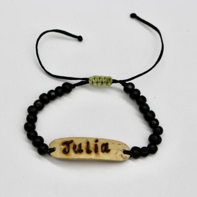 Coconut beaded custom name bracelet