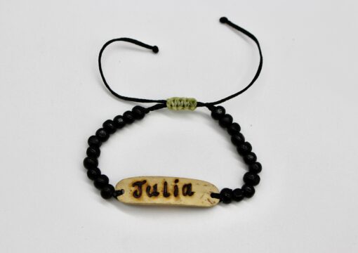 Coconut beaded custom name bracelet